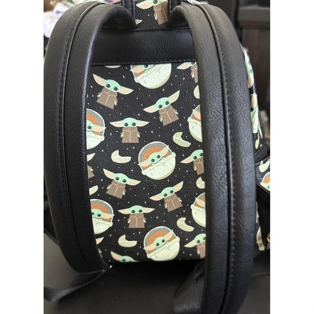 Disney Star Wars Loungefly Grogu Mandalorian Mini Faux Leather Backpack